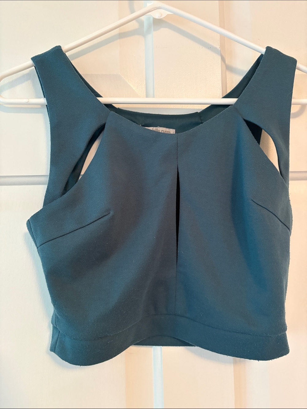 Charlotte Russe Teal Cutout Crop Top